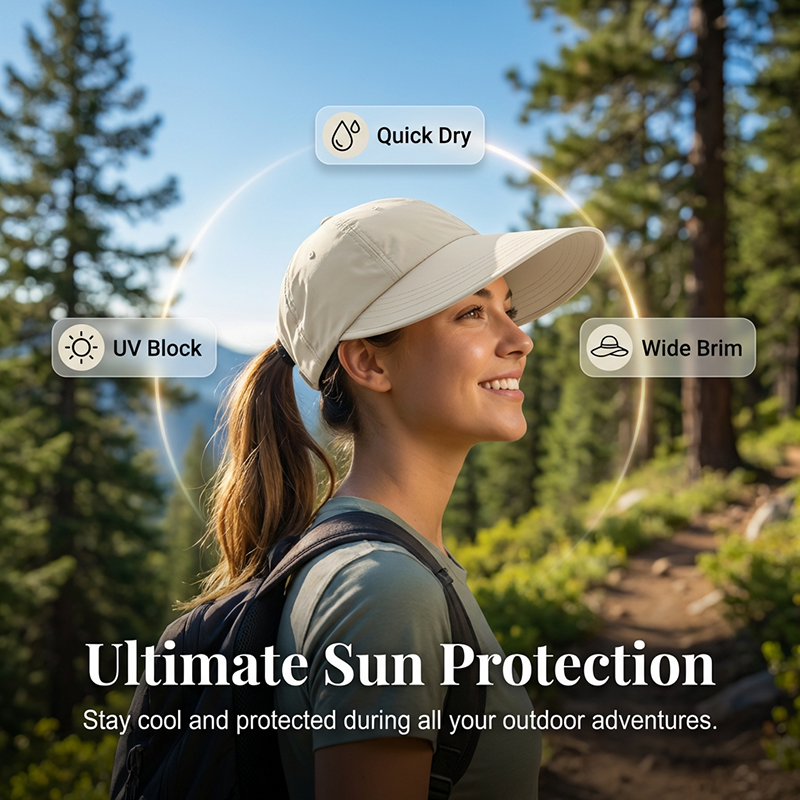 Women's Wide-Brim Sun Hat🌞UV Protection, Quick-Dry Fabric & Breathable Comfort for Beach & Travel 👒